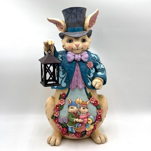 Jim Shore Heartwood Creek  bunny Rabbit Top Hat bunny family on Belly  6003367 2 - Picture 1 of 15
